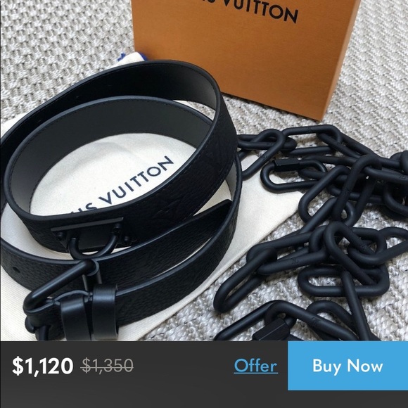 Louis Vuitton Signature 35mm belt with chain/Virgil Abloh - Picture 9 of 9